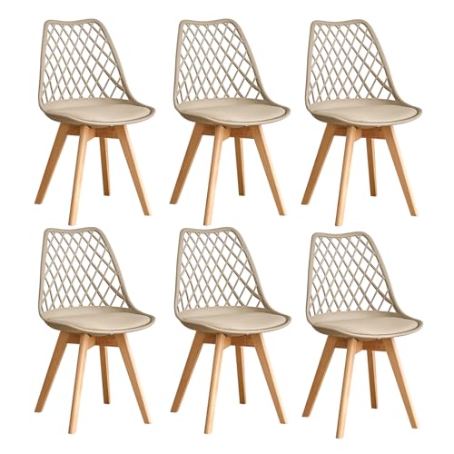 Lot de 6 Chaises Modernes en Kaki Lot de 6 Chaises Modernes en Kaki