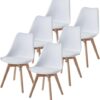 Lot de 6 Chaises Scandinaves Blanches Lot de 6 Chaises Scandinaves Blanches