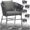 Lot de 6 Fauteuils de Jardin Confortables Lot de 6 Fauteuils de Jardin Confortables