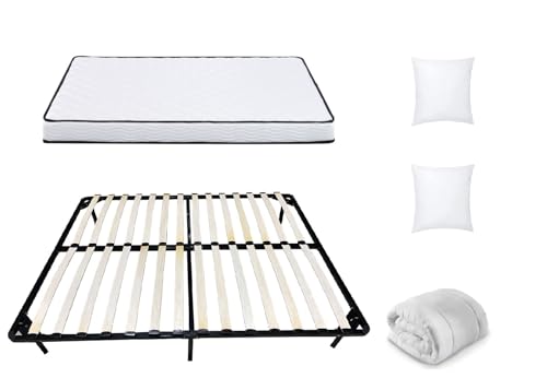 Matelas IZTOSS 140x190 avec Sommier et Couette