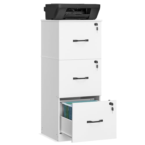 Meuble de Bureau VASAGLE avec Tiroirs Verrouillables Meuble de Bureau VASAGLE avec Tiroirs Verrouillables