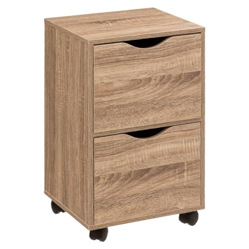 Meuble de rangement 2 tiroirs effet bois