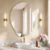 Miroir Mural Asymétrique en Forme de Pétale