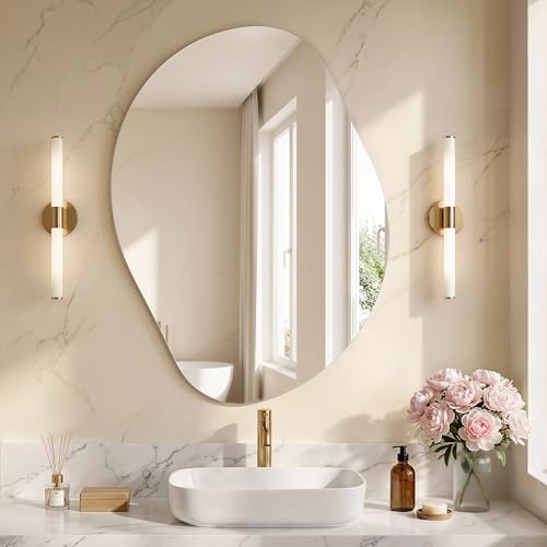 Miroir Mural Asymétrique en Forme de Pétale Miroir Mural Asymétrique en Forme de Pétale