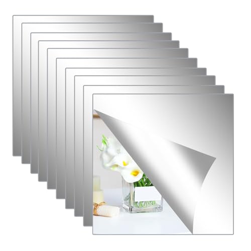 Miroirs Autocollants Acryliques 20x20cm Miroirs Autocollants Acryliques 20x20cm