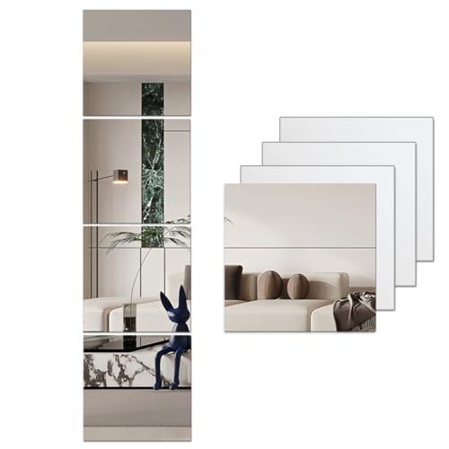 Miroirs autocollants en acrylique - Lot de 4 Miroirs autocollants en acrylique - Lot de 4