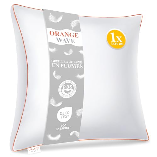 Oreiller Plume Orange Wave 60x60 Oreiller Plume Orange Wave 60x60