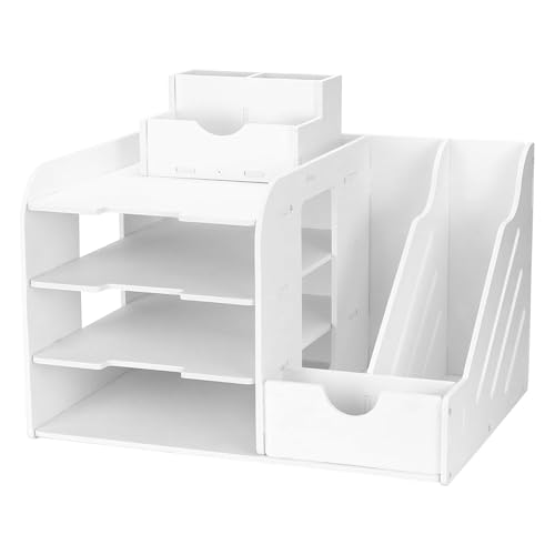 Organisateur de Bureau Blanc Multifonction Organisateur de Bureau Blanc Multifonction