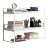 Organisateur de Bureau en Bois à 2 Niveaux