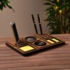 Organisateur de bureau en bois élégant