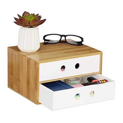 Organiseur de Bureau en Bambou et MDF Organiseur de Bureau en Bambou et MDF