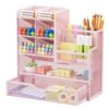 Organiseur de Bureau en Maille Rose Organiseur de Bureau en Maille Rose