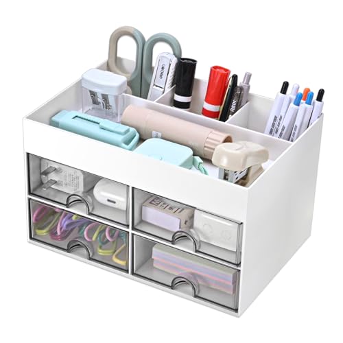 Organiseur de Bureau Multifonction avec Tiroirs