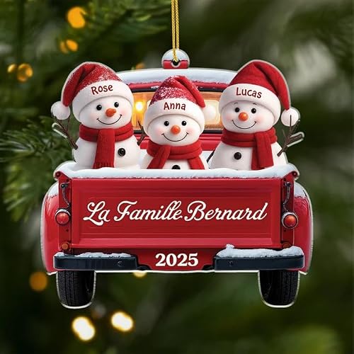 Ornement de Noël Personnalisé en Acrylique