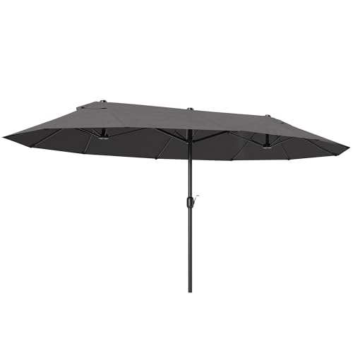 Parasol de jardin double Outsunny 4,6m