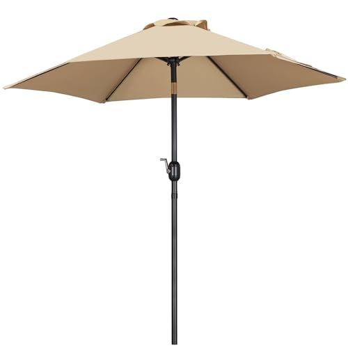 Parasol de Jardin Inclinable 230 cm Kaki