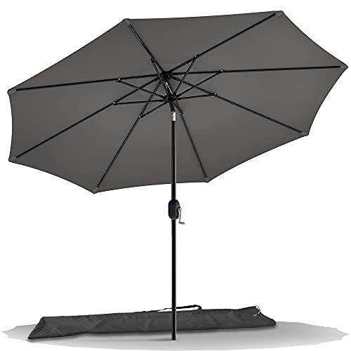 Parasol de Jardin Inclinable 270cm Gris