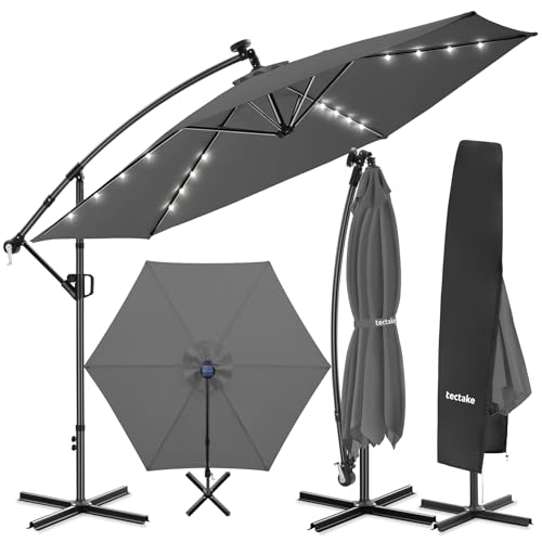Parasol déporté 3,5 x 3,5 m LED
