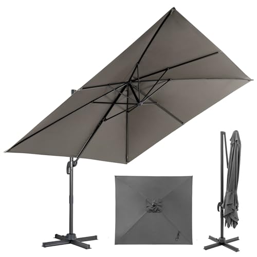 Parasol Déporté 3x3M Inclinable et Rotatif