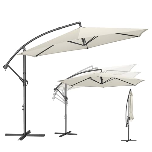 Parasol Déporté Beige 300 cm pour Jardin
