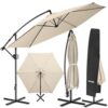 Parasol déporté lumineux et ajustable 3,5 m