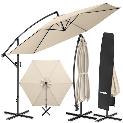 Parasol déporté lumineux et ajustable 3,5 m