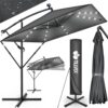 Parasol déporté solaire LED 330cm