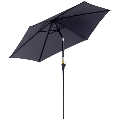Parasol inclinable de jardin en aluminium