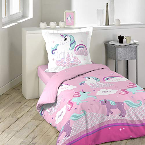 Parure de Lit Licorne Violet en Coton Parure de Lit Licorne Violet en Coton