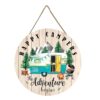 Plaque de Porte en Bois pour Camping-Car