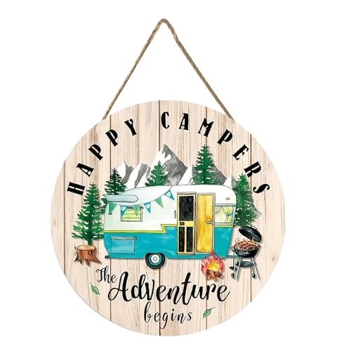 Plaque de Porte en Bois pour Camping-Car