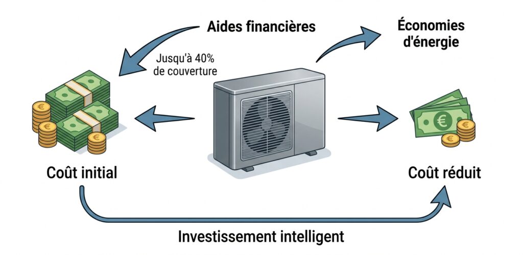 Aides financières d'une pompe à chaleur installée pour économies d'énergie
