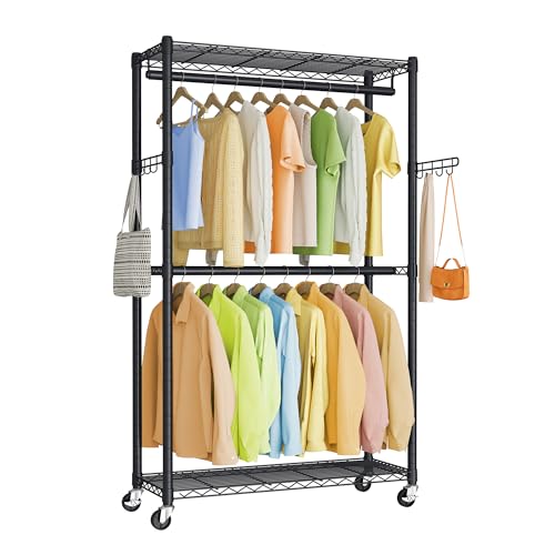 Portant à Vêtements avec Étagères Réglables Portant à Vêtements avec Étagères Réglables
