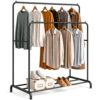 Portant à Vêtements Edihome Noir Double