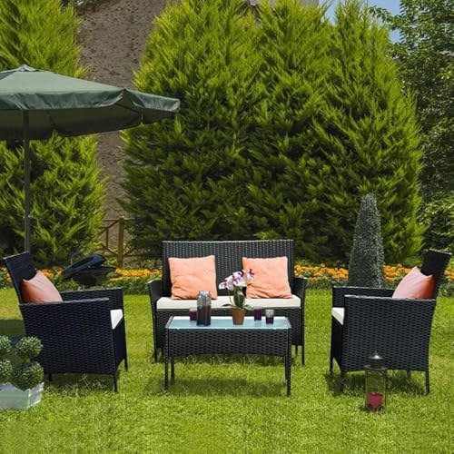 Salon de Jardin 4 Personnes en Résine Tressée Salon de Jardin 4 Personnes en Résine Tressée