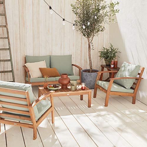 Salon de Jardin 4 Places en Bois Acacia Salon de Jardin 4 Places en Bois Acacia