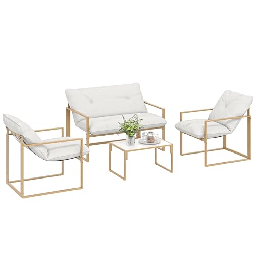 Salon de Jardin extérieur 4 pièces Kaki Salon de Jardin extérieur 4 pièces Kaki