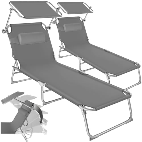 Set de 2 Chaises Longues Pliantes Set de 2 Chaises Longues Pliantes