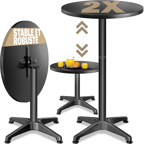 Set de 2 Tables de Bar Pliantes Casaria Set de 2 Tables de Bar Pliantes Casaria