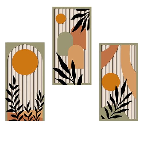 Set de 3 Décorations Murales en Bois Set de 3 Décorations Murales en Bois