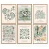 Set de 6 impressions murales vert sauge Set de 6 impressions murales vert sauge