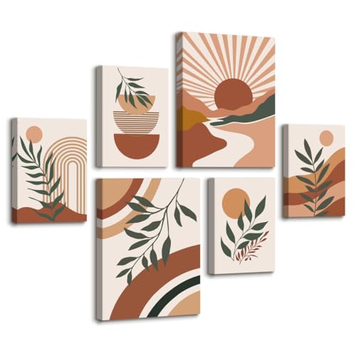 Set de 6 Tableaux Muraux Boho Terracotta Set de 6 Tableaux Muraux Boho Terracotta