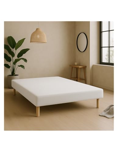 Sommier Tapissier 140x190 en Blanc Sommier Tapissier 140x190 en Blanc