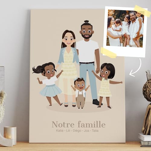 Tableau Personnalisé de Famille Unique Tableau Personnalisé de Famille Unique