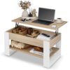 Table Basse Relevable avec Rangement Caché