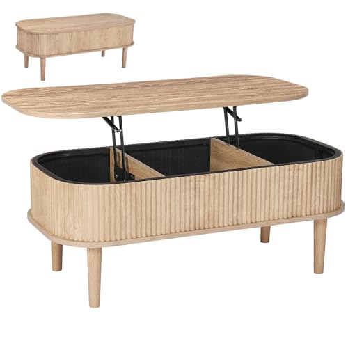 Table Basse Relevable avec Rangement Intégré Table Basse Relevable avec Rangement Intégré