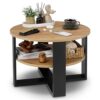 Table Basse Ronde 70 cm avec Étagère Table Basse Ronde 70 cm avec Étagère