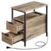 Table d’Appoint avec Multiprise et Rangement Table d’Appoint avec Multiprise et Rangement