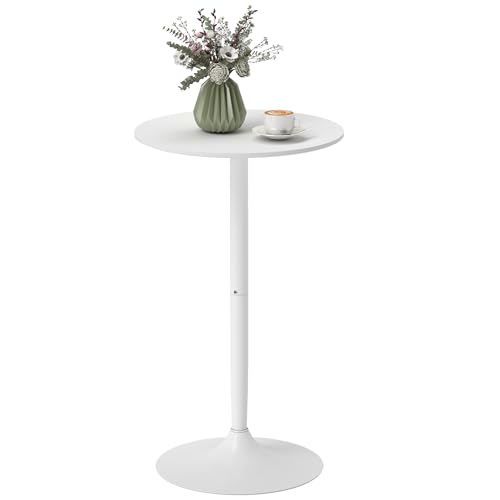 Table de Bar Ronde Contemporaine Blanc Table de Bar Ronde Contemporaine Blanc