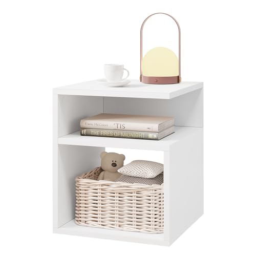 Table de Chevet Minimaliste en Bois Blanc Table de Chevet Minimaliste en Bois Blanc